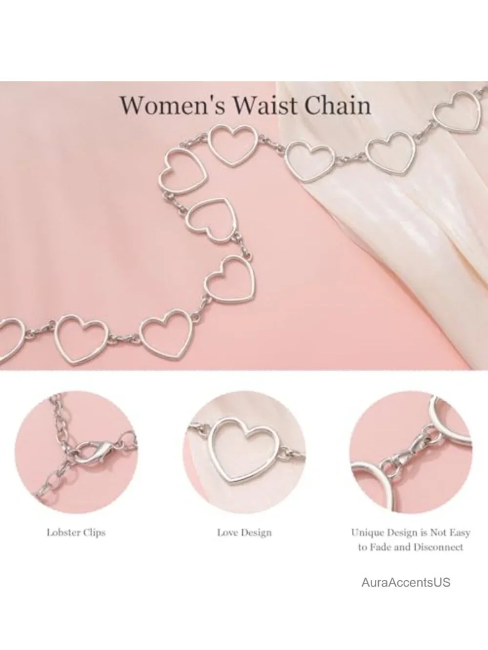 Alloy Waist Chain Belt - Decorative Rhinestone Belt for Dress